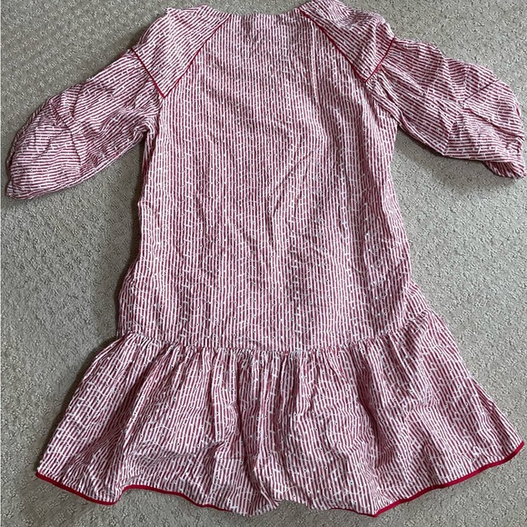 Zara ❤️❤️ Basic Embroidered Eyelet Striped Tunic Dress XS - Picture 5 of 6